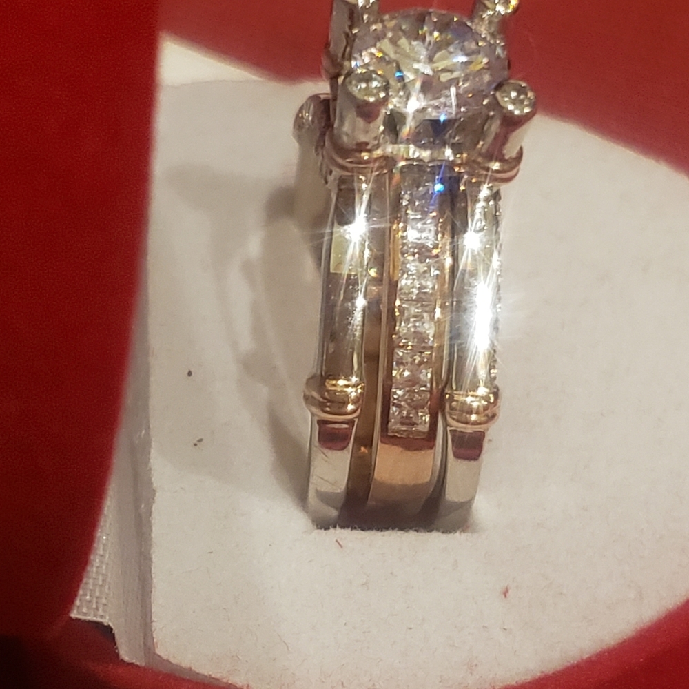 14K solid Gold 2ct lab diamond engagement ring